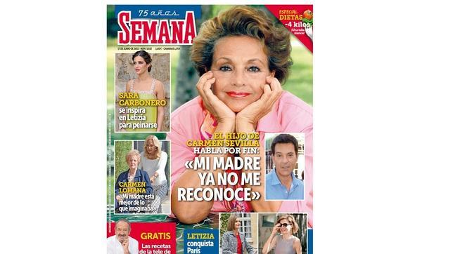 Habla el hijo de Carmen Sevilla: «Mi madre ya no me reconoce»