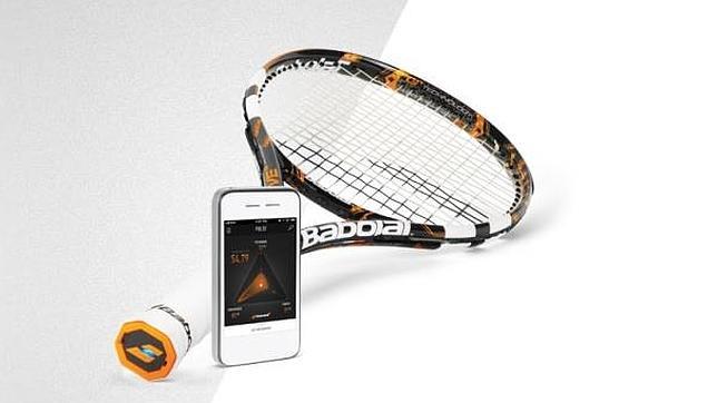 Detalle de la raqueta contectada