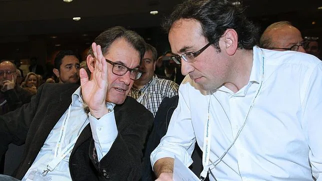 El presidente Artur Mas y Josep Rull, número dos de Convergència