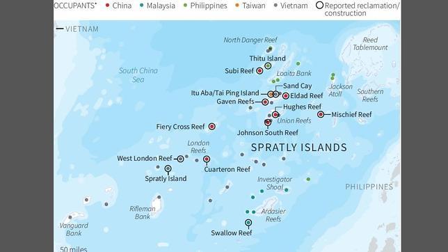 China, a punto de terminar la construcción de islas artificiales en aguas disputadas