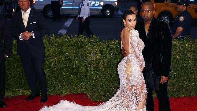 Kardashian y West en la gala del MET