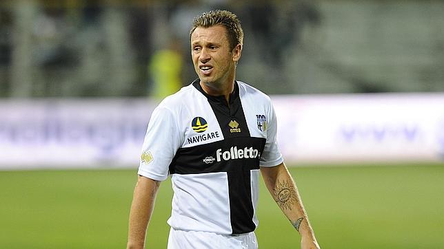Antonio Cassano, una de las últimas estrellas en vestir la camiseta del Parma