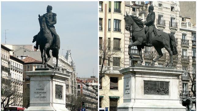 Los enormes «atributos» ecuestres que separan los distritos de Salamanca y Retiro