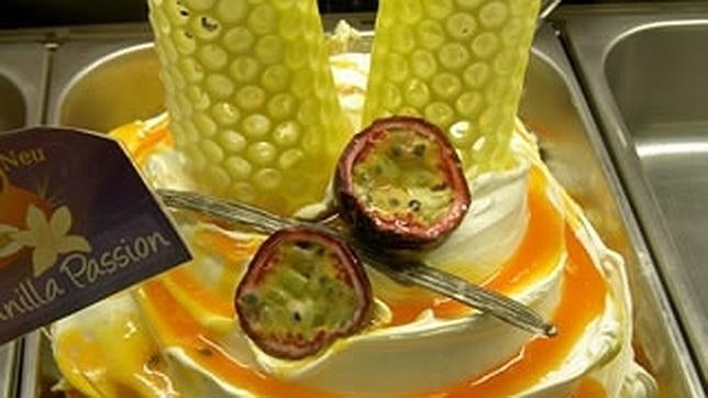 Detalle de uno de los manjares de la prestigiosa heladería