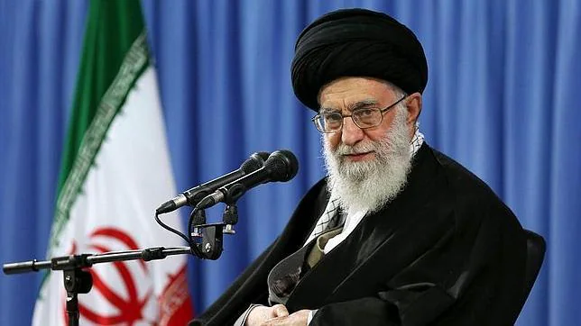 Fotografía del presidente de Irán Hasan Rohaní, durante un discurso en el Día Nacional de la Tecnología Nuclear