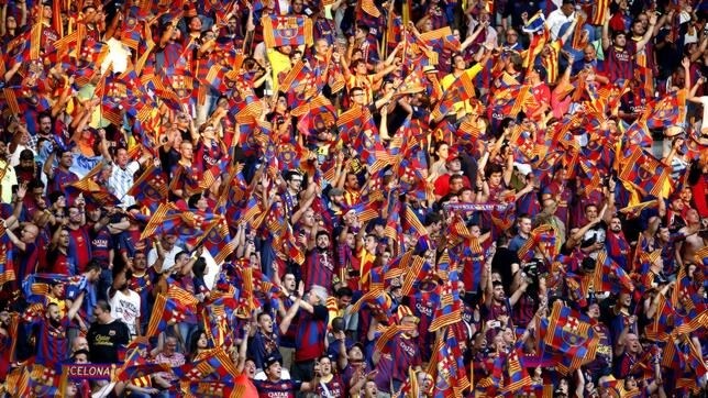Aficionados del Barcelona en la final de la Liga de Campeones