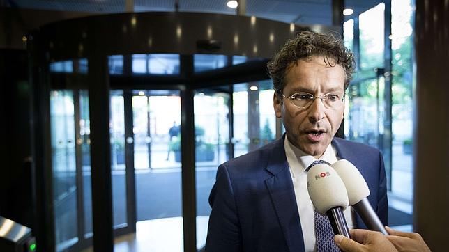 El presidente del Eurogrupo, Jeroen Dijsselbloem, la semana previa al referéndum