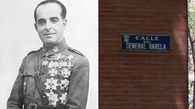 Placa del General Varela y fotografía del mismo