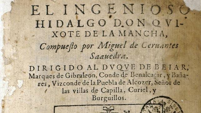 Portada de la edición facsímil de Don Quijote de la Mancha, impresa en Valladolid en 1605