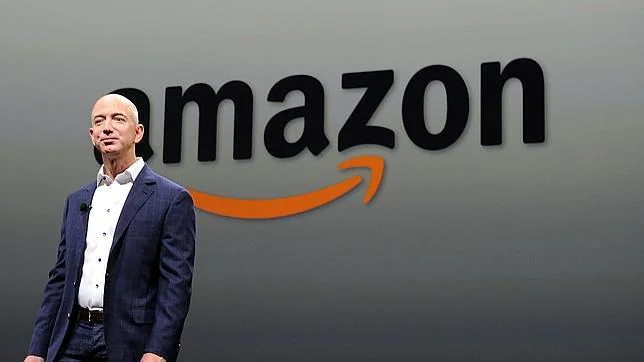 El CEO de Amazon, Jeff Bezos, durante una conferencia de prensa