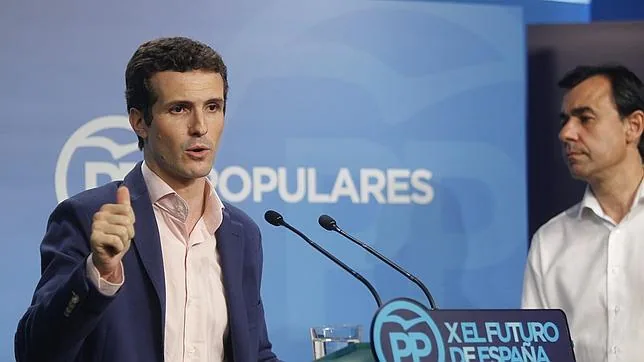 Pablo Casado y Fernando Martínez Maillo presentan la Conferencia Política del Partido Popular