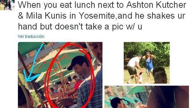 Un seguidor de los actores coincidió con ellos en un restaurante y lo publicó en su cuenta de Twitter