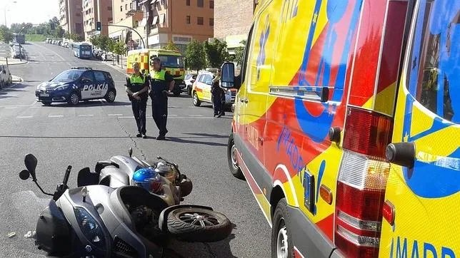Fotografía del accidente que ha tenido lugar en el distrito de Vicálvaro