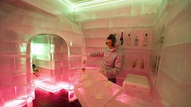 Interior del local, Ice Bar Madrid, ubicado en pleno centro de Madrid
