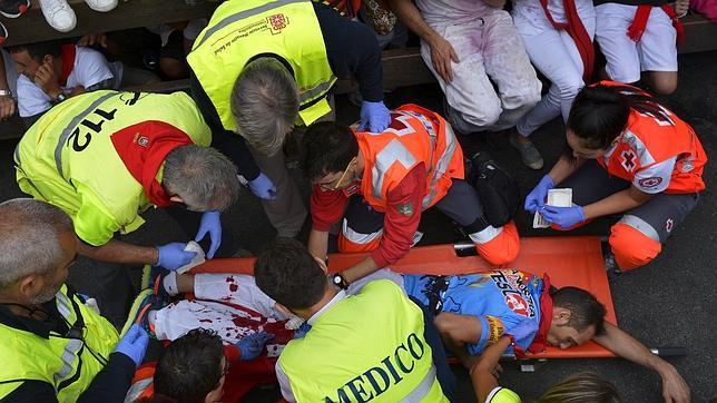 Uno de los heridos por asta de toro