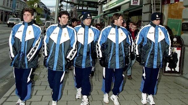 Casillas, a la izquierda, en la previa del partido ante el Rosenborg