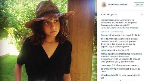 Marta Sánchez ha subido la foto de su hija Paula con su ropa