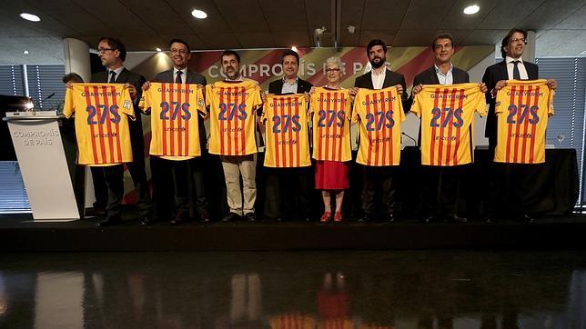 Los cuatro candidatos del Barça se alinean con la independencia de Cataluña