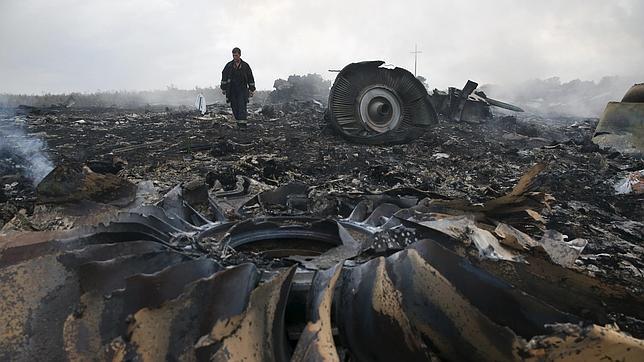 Restos del MH17 hace un año en el este de Ucrania