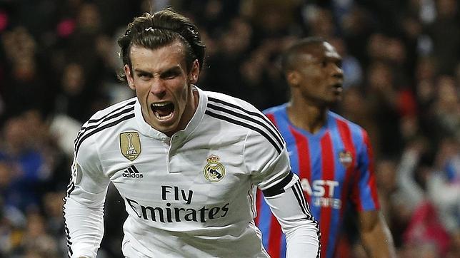Bale celebra un gol conseguido con el Real Madrid