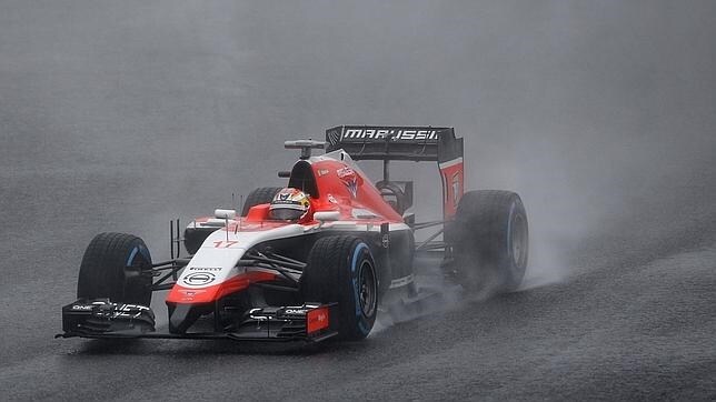 Bianchi, en un Marussia durante el GP de Japón de 2014