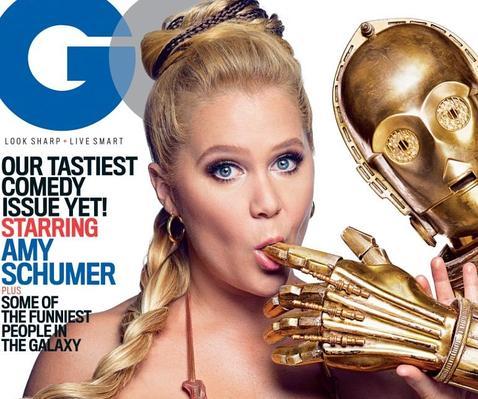 La polémica portada de «GQ» con Amy Schumer lamiendo el dedo de C3PO