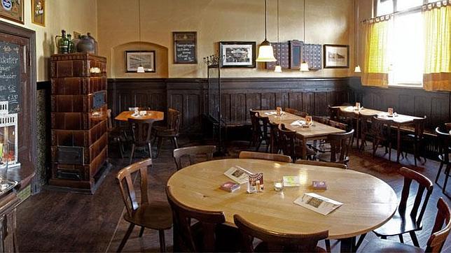 Perspectiva de parte del restaurante