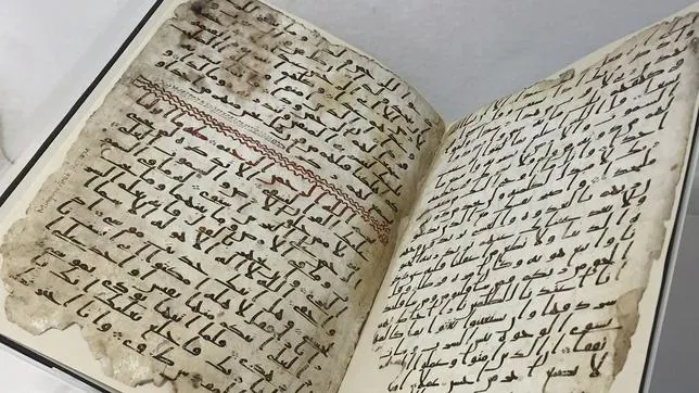 Antiguo ejemplar del Corán conservado en la Universidad de Birmingham
