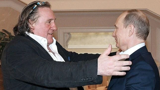 Gerard Depardieu y Vladimir Putin, durante su encuentro en la residencia de Putin en Sochi en 2013