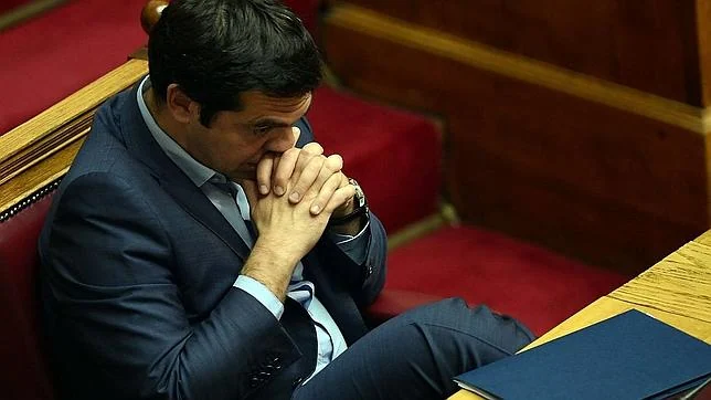 El primer ministro griego Alexis Tsipras en el Parlamento heleno