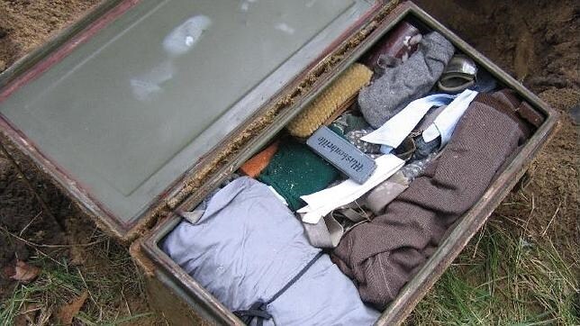 Desenterrada una caja con municiones en los campos de batalla de la II Guerra Mundial