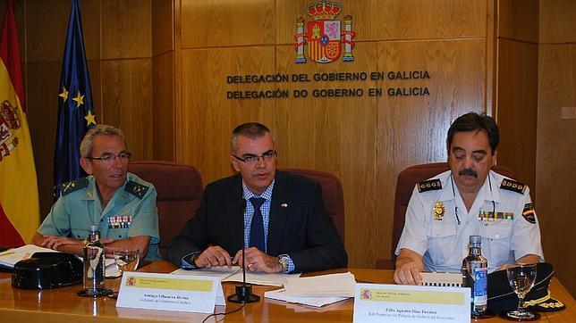 Villanueva durante la presentación del balance de criminalidad en la Comunidad gallega
