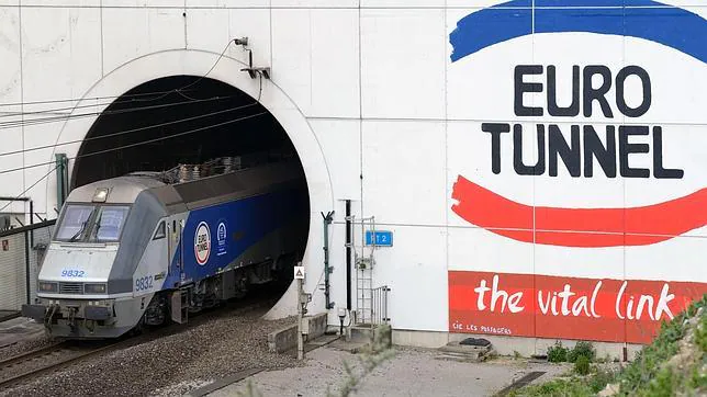 El túnel que cruza el Canal de La Mancha, en la localidad francesa de Coquelles