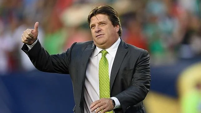 Miguel Herrera, durante el encuentro que México jugó ante Jamaica en la Copa Oro