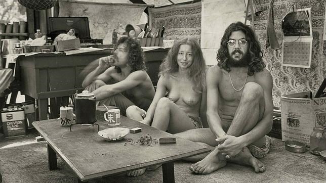 Habitantes de la comuna hippy de Howard Taylor en 1971