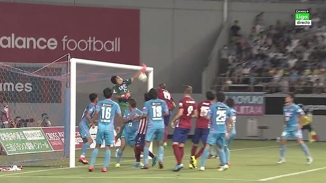 Gol olímpico de Koke ante el Sagan Tosu