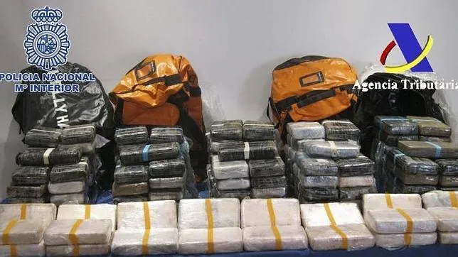 Fotografía de archivo de la incautación de 160 kilogramos de cocaína facilitada por la Policía Nacional