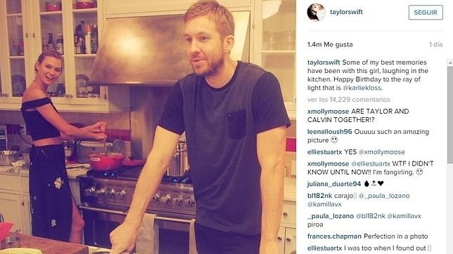 La modelo Karlie Kloss cocina en casa de Taylor, donde también está Kalvin Harris