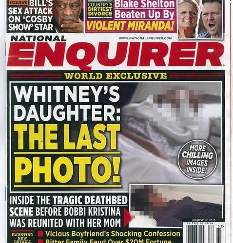 «National Enquirer» publica imágenes de Bobbi Kristina en su lecho de muerte