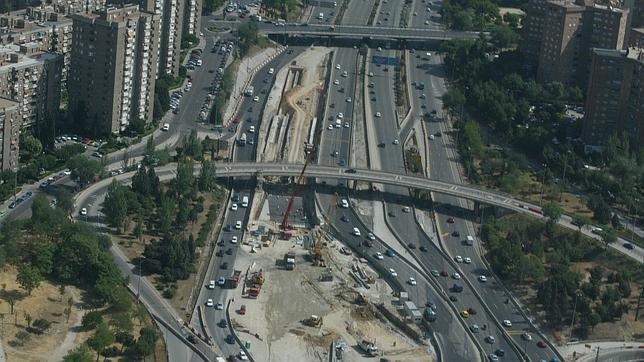 La calzada central de la M-30, cortada en sentido entrada desde la A-1 durante este fin de semana