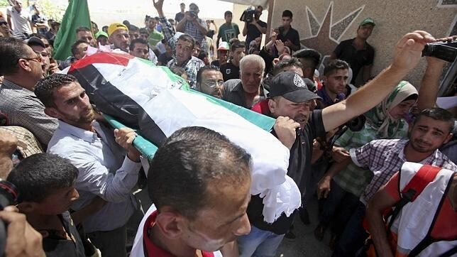 Funeral de Saad Dawabsha, padre del bebé palestino asesinado, en Duma