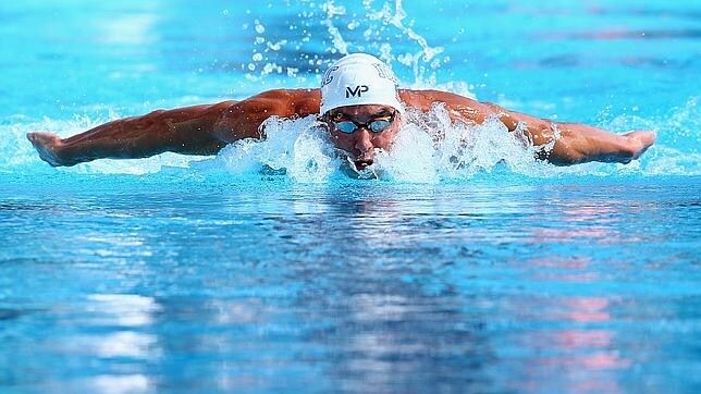 Michael Phelps, durante los 100 metros mariposa