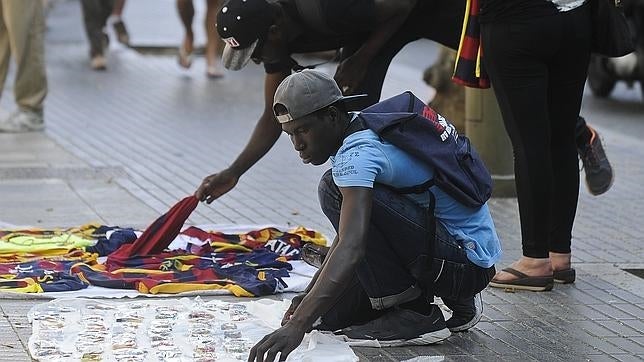 Top manta en las calles de Barcelona