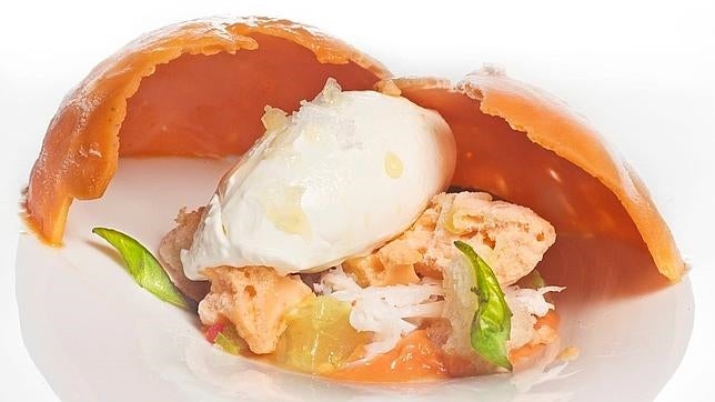 Roca helada de gazpacho, La Terraza del Casino