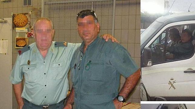 Algunas de las fotografías donde el denunciado aparece conduciendo y con el mono de la Guardia Civil