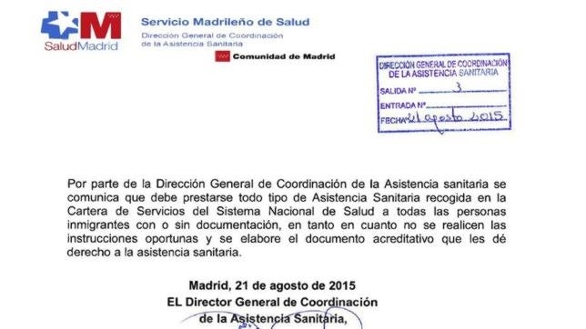 La Sanidad madrileña atiende ya a todos los inmigrantes, «con y sin papeles»