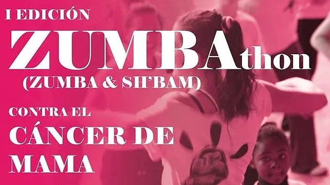Cartel publicitario de la I Edición de «Zumbathon» contra el cáncer de mama
