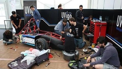 El equipo Uvigo Motorsport en su set de Hockenheim
