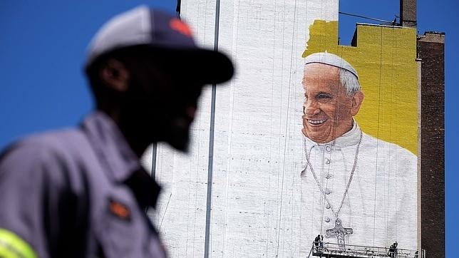 Un impresionante mural para recibir al Papa Francisco en Nueva York