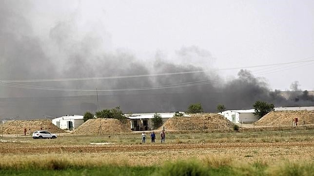 La primera de las tres explosiones en la pirotecnia de Zaragoza fue en un polvorín